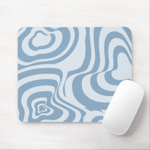 Mousepad Padrão Y2K da Groovy Retro Azul