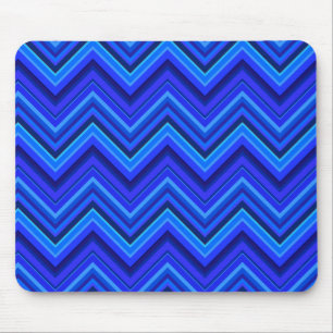 Mousepad Padrão zigzag de faixas azuis