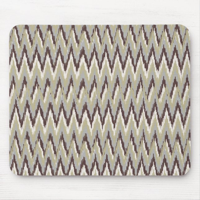 Mousepad Padrão ZigZag do Café e Sage (Frente)