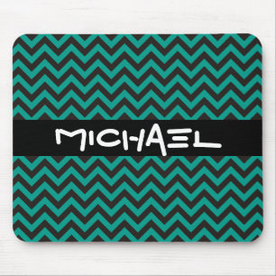 Mousepad Padrão ZIGZAG - preto + fundo e texto