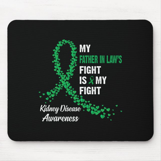 Mousepad Padre em Direito Combatendo Minha Doença do Rim (Frente)