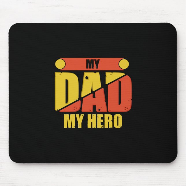 Mousepad Padre Gift | Meu Pai Meu Herói (Frente)