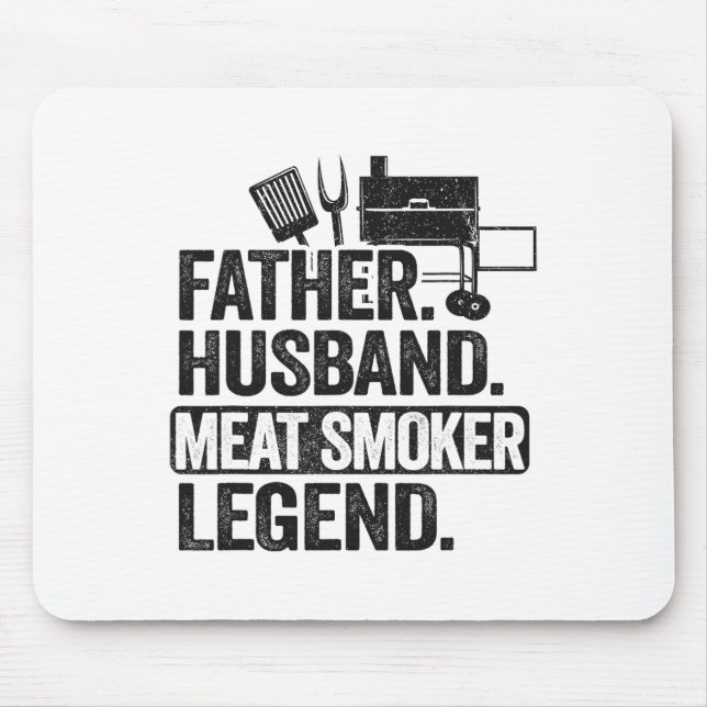 Mousepad Padre Husbynn Meat Smoker Legend Griling Pai Mea (Frente)