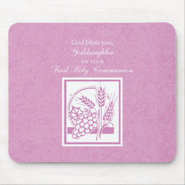 Mousepad Padrinha Primeira Comunhão, Rosa