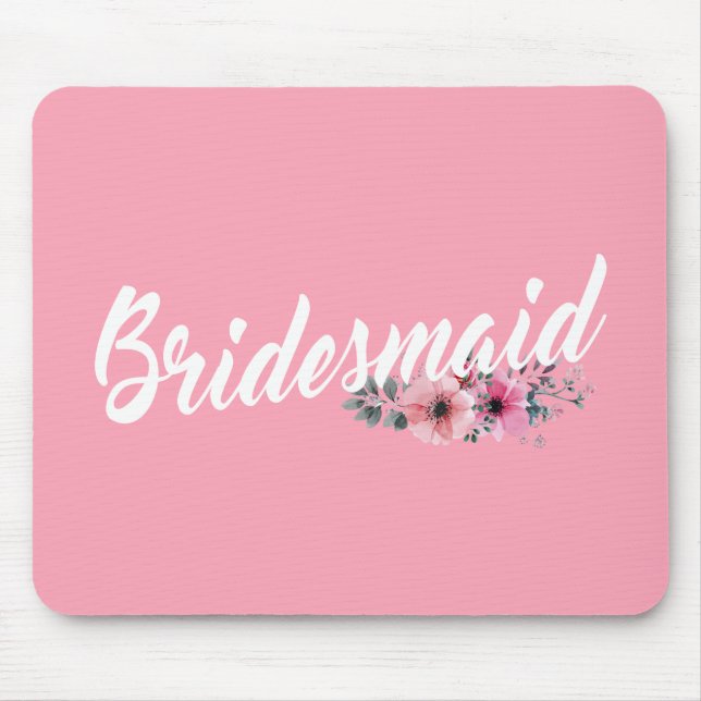 Mousepad Padrinho de Noiva Simples Caligrafia de Casamento  (Frente)