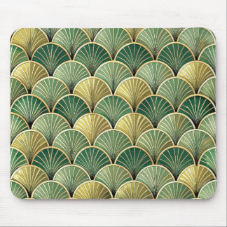 MOUSEPAD PADRÕES ART DÉCO OURO VERDE