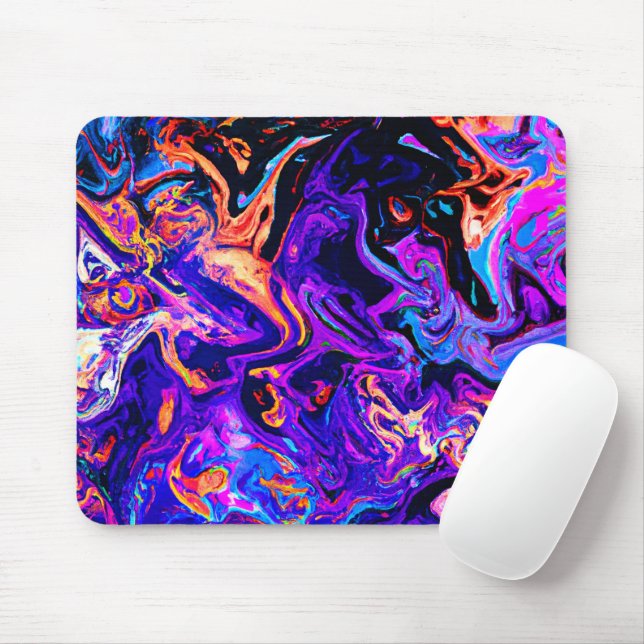 Mousepad Padrões artísticos coloridos (Com mouse)
