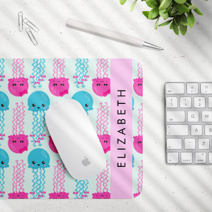 Mousepad Padrões de águas-vivas, águas-vivas doces, mar, se