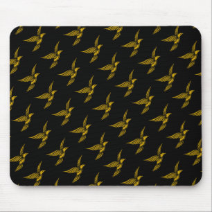 Mousepad Padrões de águia dourada vintage preto fofo