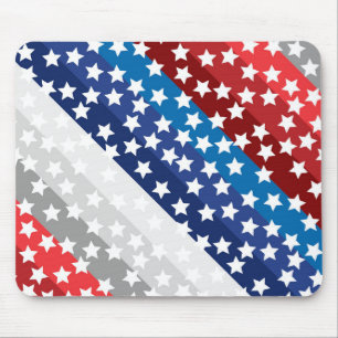 Mousepad Padrões DE ESTRELAS DE CINZAS AZUIS, VERMELHO E PA