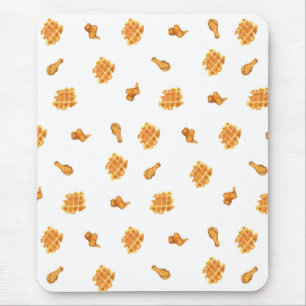 Mousepad Padrões de frango e waffles secos
