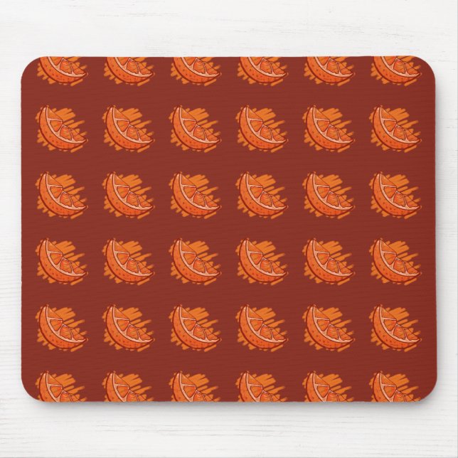 Mousepad Padrões de fruta Laranja de Sangue Eletrônico (Frente)