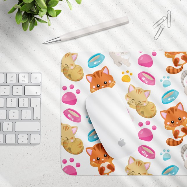 Mousepad Padrões De Gatos, Gatos Cutes, Gatinhos, Gatinhos, (Criador carregado)