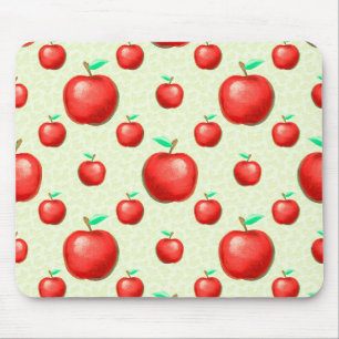 Mousepad Padrões de Maçãs Elegantes Fundo Honeycomb  