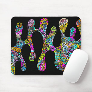 Mousepad Padrões De Mão E Digitalmente Pintados Artigo 28º