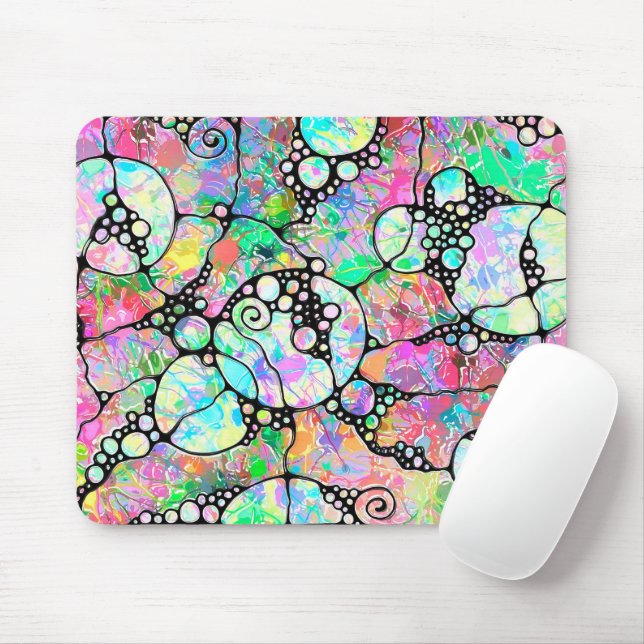 Mousepad Padrões De Mão E Digitalmente Pintados Artigo 31º (Com mouse)