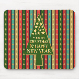 Mousepad Padrões de Natal - design de árvore Elegante e Chi