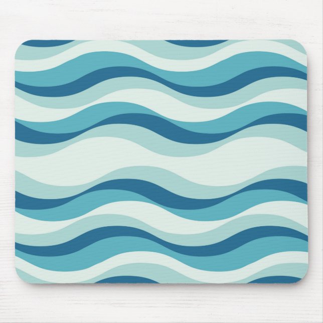 Mousepad Padrões de Ondas Azuis (Frente)