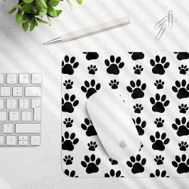 Mousepad Padrões de pata, patas de cão, impressões de pata,