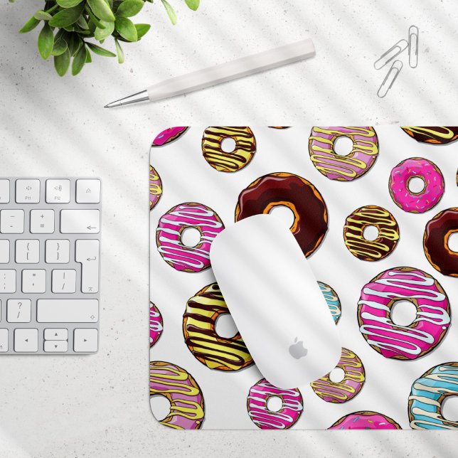 Mousepad Padrões De Rosquinhas, Rosquinhas Coloridas, Prens (Criador carregado)
