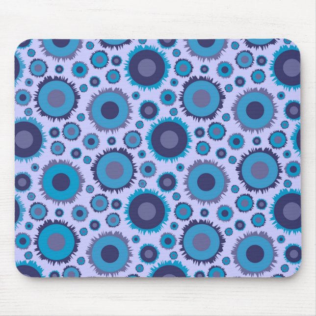 Mousepad Padrões de sóis de cores azuis múltiplas fofos (Frente)