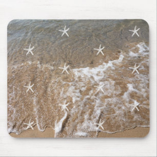 Mousepad Padrões de Starfish White Water Beach Gift náutico