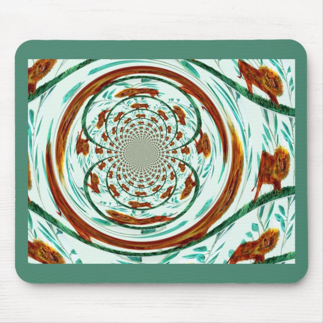 Mousepad Padrões de Vida Selvagem de Leões Sujos (Frente)
