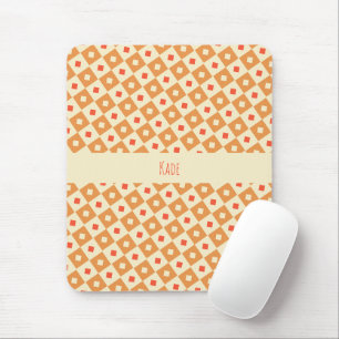 Mousepad Padrões e Diamantes Cor de Laranja Padrão Mínimo R