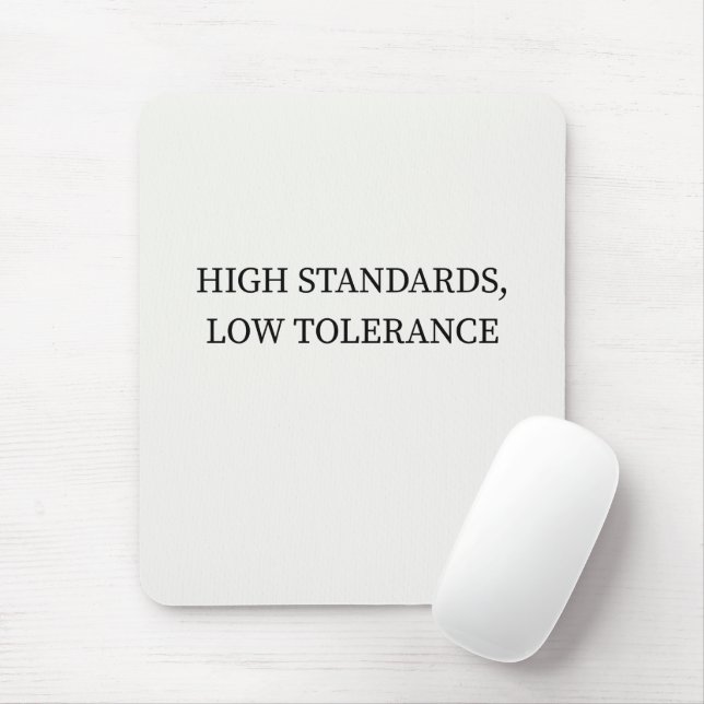 Mousepad Padrões Elevados, Baixa Tolerância Poster Minimali (Com mouse)
