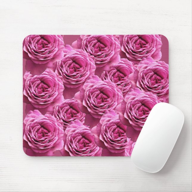 Mousepad Padrões rosas rosa (Com mouse)