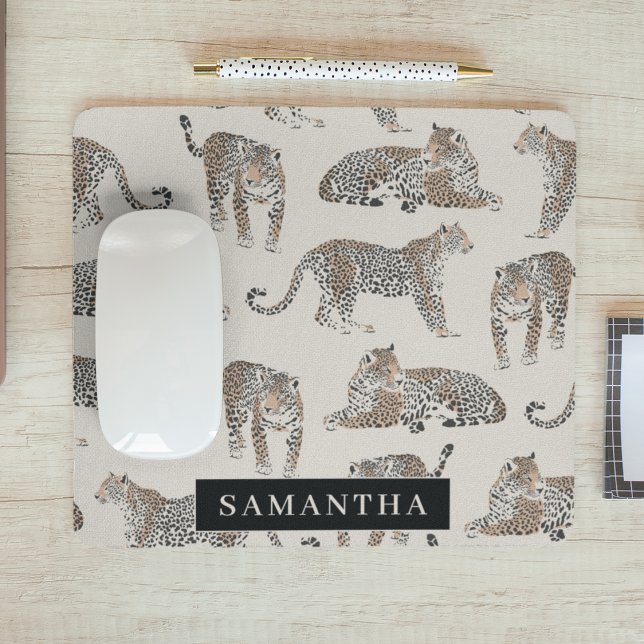 Mousepad Padrões Selvagem de Animais Selvagens de Leopardo (Criador carregado)