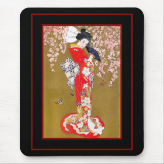 Mousepad Pads de Rato Arte Japonesa Senhora Geisha Cartaz V