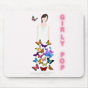 Mousepad Pads de rato borboleta pop feminino