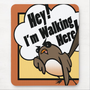 MOUSEPAD PÁGINA DE MOUSE DE AVES DE ESTILO DE CARTOON ENGRA