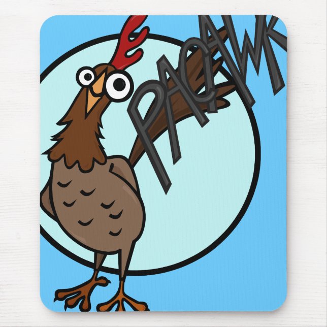 MOUSEPAD PÁGINA DE MOUSE DE FRANGO DE CARTÃO ENGRAÇADO (Frente)