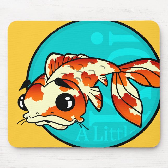 MOUSEPAD PÁGINA DE MOUSE DE PEIXE DE COI, BURAVILHANTE (Frente)