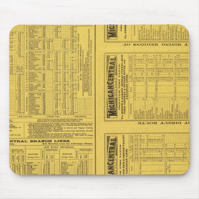 Mousepad Página de Texto da Central de Ferrovia do Michigan (Frente)