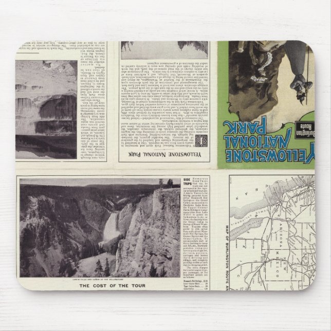 Mousepad Página de Texto do Parque Nacional Yellowstone 2 (Frente)