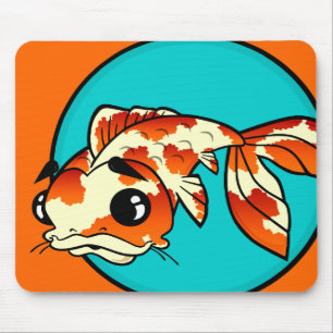 MOUSEPAD PÁGINA DO MOUSE DE PEIXE CUTO KOI
