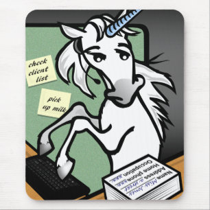 MOUSEPAD PÁGINA DO MOUSE UNICORN CLERICAL FUNNICAL
