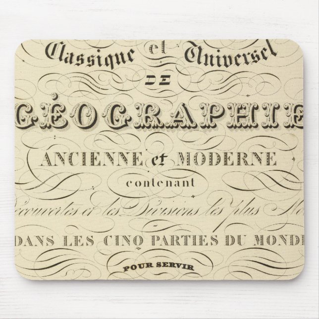 Mousepad Página Título Atlas Geografia clássica e universal (Frente)