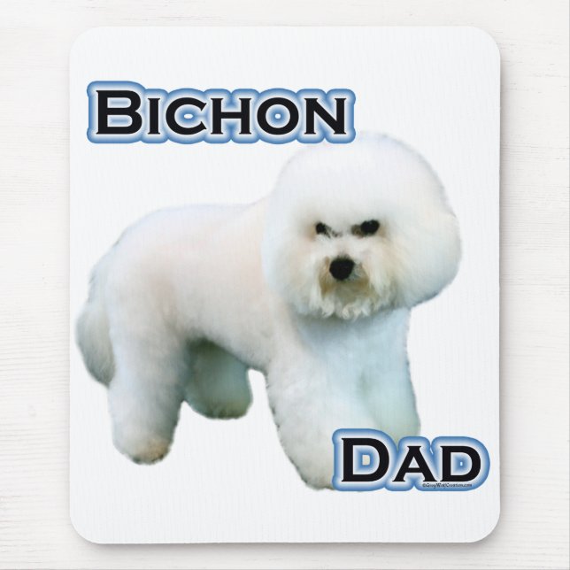 Mousepad Pai 4 do Bichon Frise (Frente)