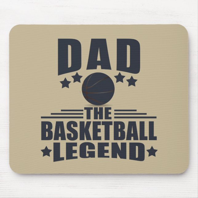 Mousepad Pai a lenda de basquete presentes engraçados de di (Frente)