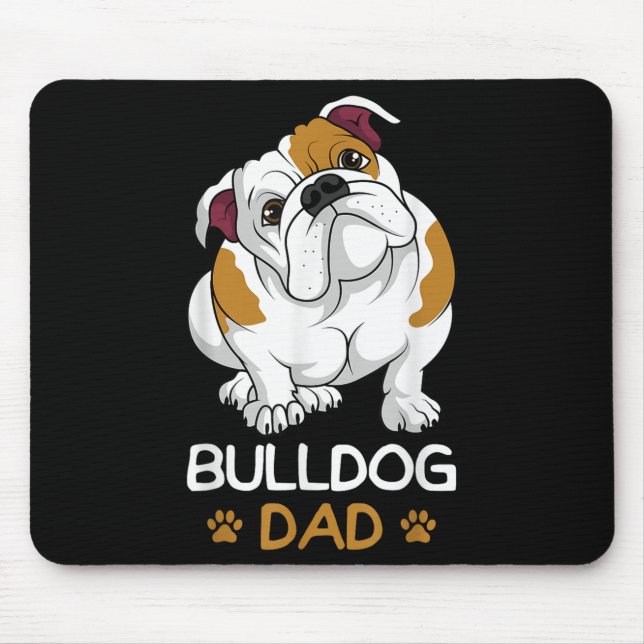 Mousepad Pai Bulldog Engraçado Proprietário De Cachorro-Bul (Frente)