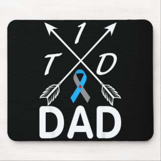 Mousepad Pai com DTD pai diabetes tipo 1 conscientização fi