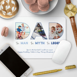 Mousepad PAI Cutout Photo Collage Man Myth Legend Blue