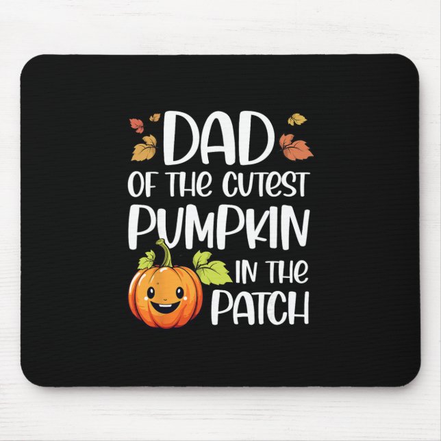 Mousepad Pai da Abóbora Mais Fofa do Halloween Patch Thank (Frente)