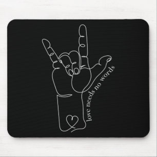 Mousepad PAI da ASL Crianças Autismo Professora de Consciên