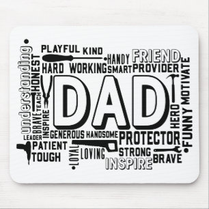 Mousepad Pai de Aniversário do Dia de os pais pai Pai