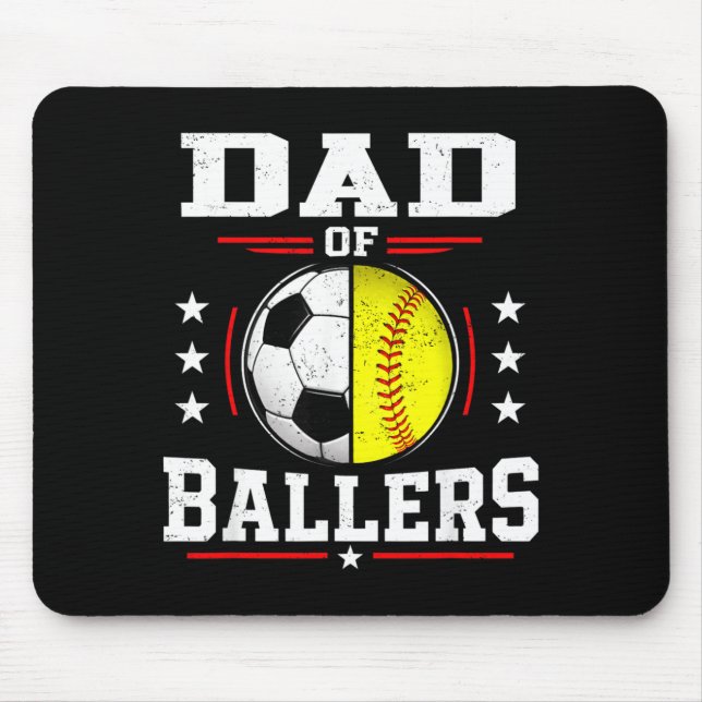 Mousepad Pai de Atletas Softbol Pai de Futebol (Frente)